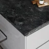 Plan de travail aspect marbre gris foncé GoodHome Kala L.300 x l.62 x Ép.3,8 cm