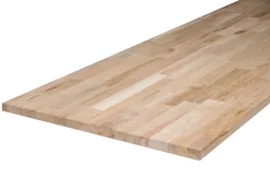 Plan de travail bois massif Chêne lamellé abouté L.200 x P.65 cm, Ep.26 mm