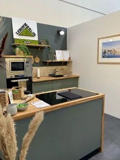 Plan de travail bois massif Chêne lamellé abouté L.200 X P.65 cm, Ep.36 mm