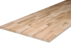 Plan de travail bois massif Chêne lamellé abouté L.200 X P.65 cm, Ep.36 mm