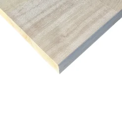 Plan de travail bois massif Hévéa lamellé abouté L.250 x P.65 cm, Ep.26 mm