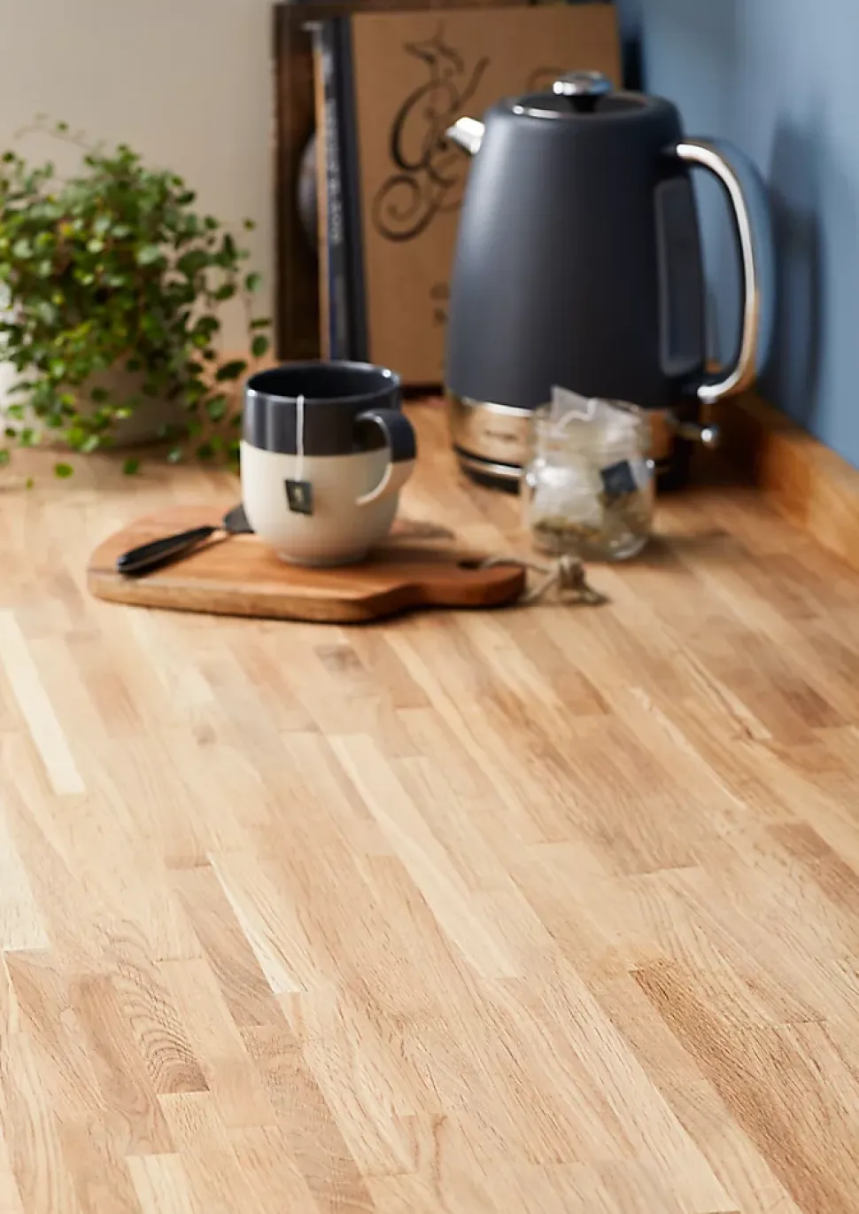 Plan de travail chêne massif GoodHome Kava L.300 x l.62 x Ép.2,6 cm