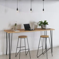 Plan de travail chêne massif L.300 x l.62 x ép.4 cm GoodHome Hinita