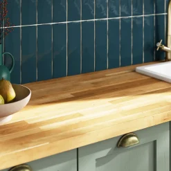 Plan de travail chêne massif L.300 x l.62 x ép.4 cm GoodHome Hinita