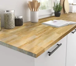 Plan de travail chêne massif L.250 x l.65 x Ép.3,6 cm