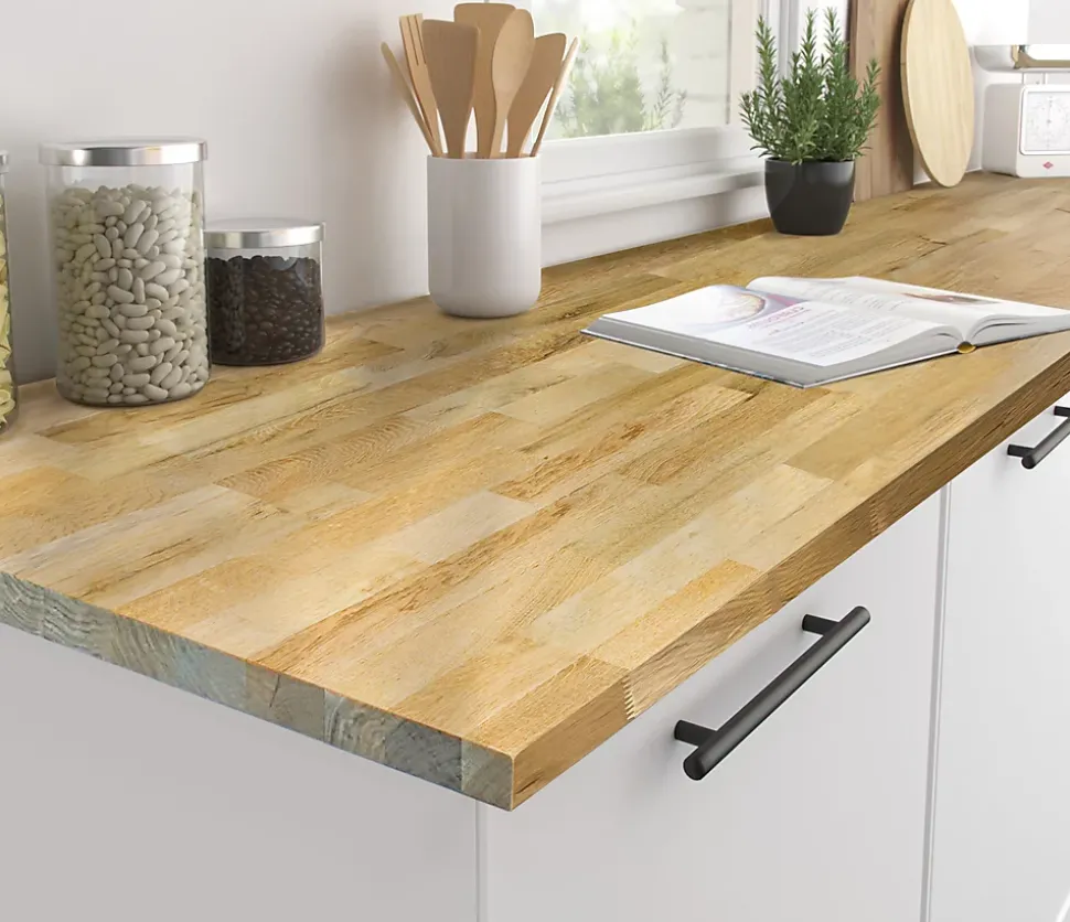 Plan de travail chêne massif L.250 x l.65 x Ép.3,6 cm