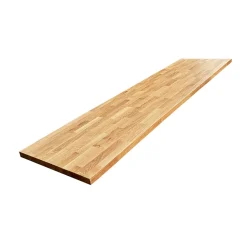 Plan de travail Chêne plaqué huilé, L.240 cm x l.63,5 cm, Ep.37 mm