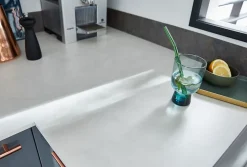 Plan de travail compact 1 face blanc / 1 face aspect pierre GoodHome Nepeta L.300 x l.62 x Ép.1,2 cm