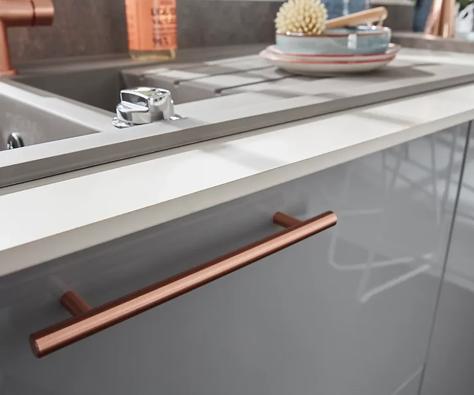 Plan de travail compact 1 face blanc / 1 face aspect pierre GoodHome Nepeta L.300 x l.62 x Ép.1,2 cm