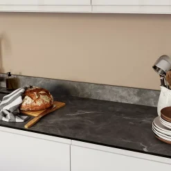 Plan de travail compact aspect marbre gris GoodHome Nepeta L.300 x l.62 x Ép.1,2 cm
