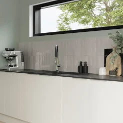 Plan de travail compact aspect marbre gris GoodHome Nepeta L.300 x l.62 x Ép.1,2 cm