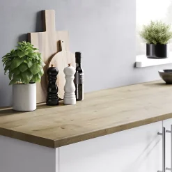 Plan de travail effet chêne L. 246 cm x l. 63,5 cm x Ép. 28 mm 1er prix