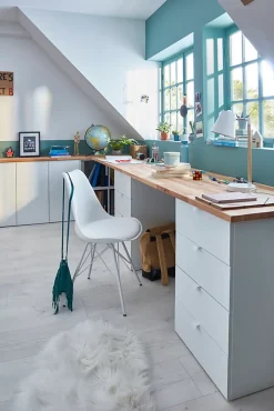 Plan de travail hêtre massif GoodHome Kava L.300 x l.62 x Ép.2,7 cm