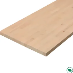 Plan de travail hêtre massif lamellé collé abouté 2500 x 650 x 26 mm