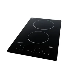 Plan de travail monobloc PlaniQuartz avec évier - 180 cm - Cromo - évier à droite - Plaque de cuisson Induction