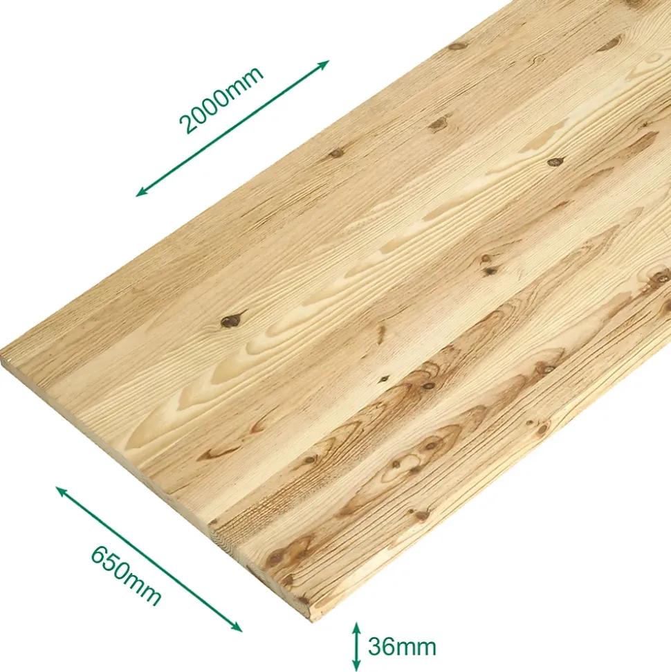 Plan de travail pin pour etabli maritime massif lamellé collé abouté 2000X650X36 mm