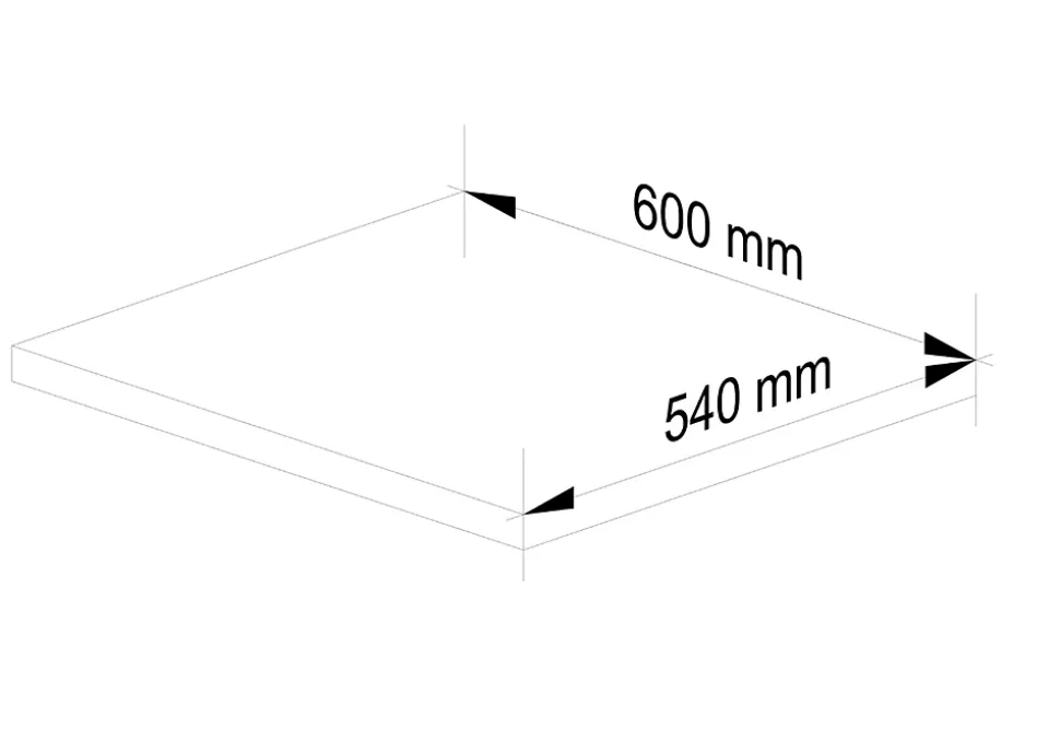 Plan de travail pour la cuisine AKORD S60 LIMA Blanc 60 cm couleur Blanc 60x54x3,2 cm