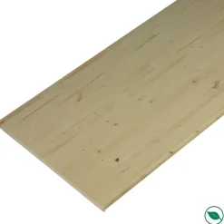 Plan de travail sapin massif 2000 x 800 x 28 mm