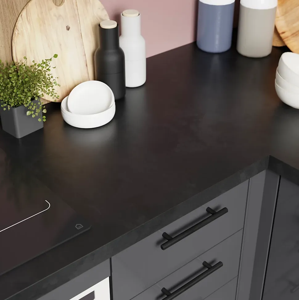 Plan de travail stratifié décor Oxyde Izee L. 246 cm x l. 63,5 cm x Ép. 38 mm