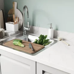 Plan de travail stratifié aspect marbre blanc GoodHome Kala L.300 x l.62 x Ép.3,8 cm