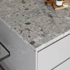 Plan de travail stratifié décor ceppo gris GoodHome Berberis L.300 x Ép.3,8 cm