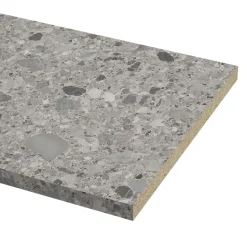 Plan de travail stratifié décor ceppo gris GoodHome Berberis L.300 x Ép.3,8 cm