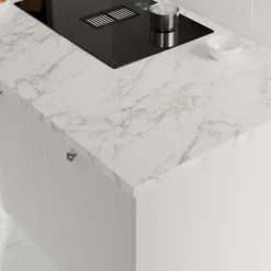 Plan de travail stratifié aspect marbre beige GoodHome Berberis L.300 x Ép.3,8 cm