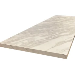 Plan de travail stratifié HPL marbre blanc 3000 x 650 x 38 mm