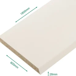 Plan de travail stratifié Blanc 1800 x 600 EP 28 mm