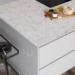 Plan de travail stratifié ceppo gris GoodHome Berberis L.300 x l.62 x Ép.3,8 cm