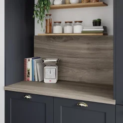 Plan de travail stratifié effet bois grège GoodHome Kala L.300 x Ép.3,8 cm