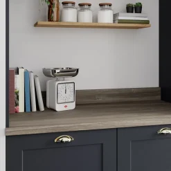 Plan de travail stratifié effet bois grège GoodHome Kala L.300 x Ép.3,8 cm