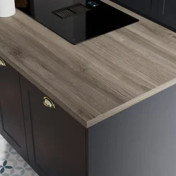 Plan de travail stratifié effet bois grège GoodHome Kala L.300 x Ép.3,8 cm