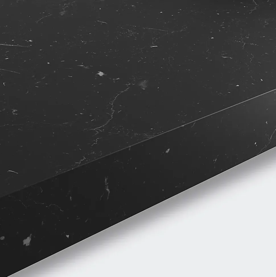 Plan de travail stratifié aspect pierre noire GoodHome Kala L.300 x l.62 x Ép.3,8 cm