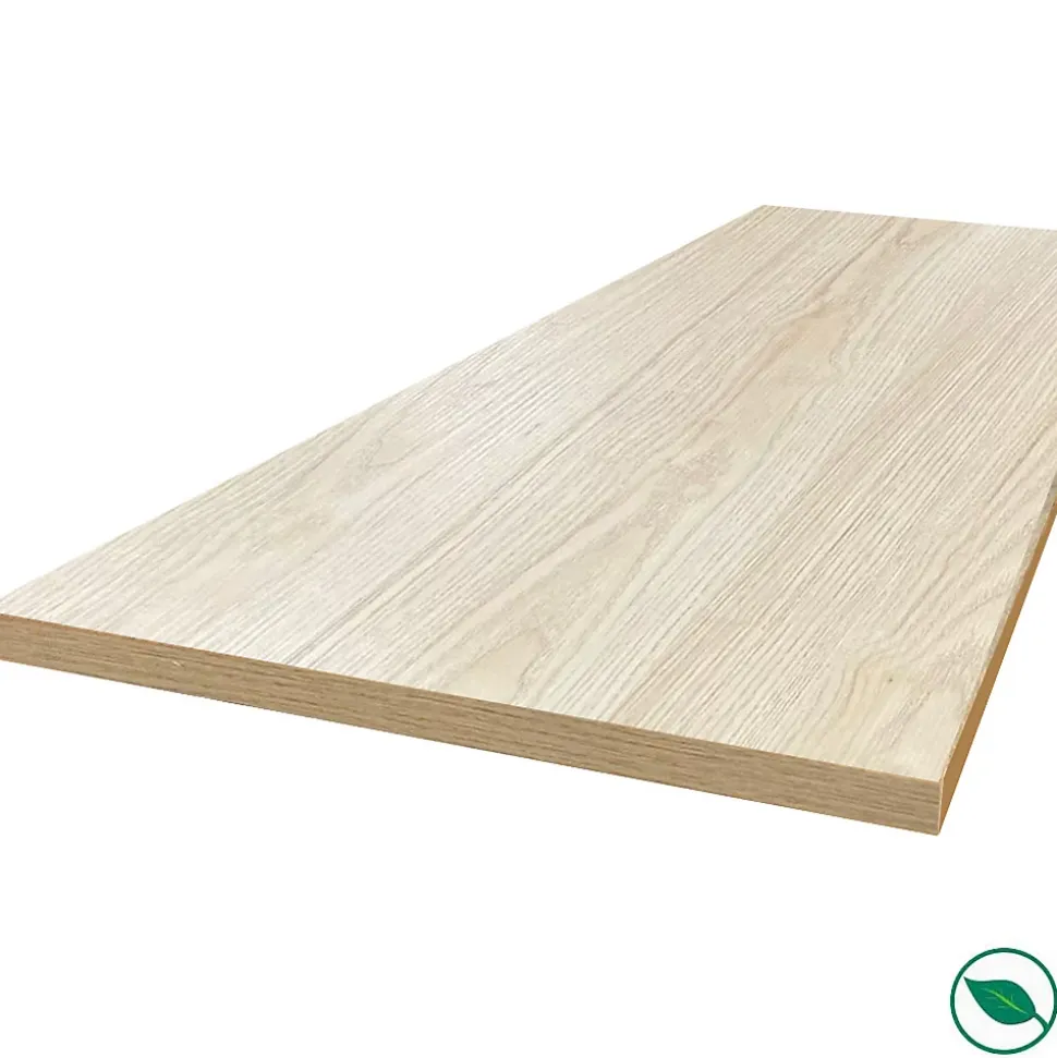 Plan de travail stratifié HPL chêne clair 3000 x 650 x 38 mm