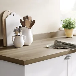 Plan de travail stratifié effet bois rustique Izee L. 246 cm x l. 63,5 cm x Ép. 38 mm