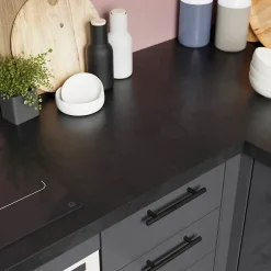 Plan de travail stratifié aspect ardoise GoodHome Kala L.300 x l.62 x Ép.3,8 cm