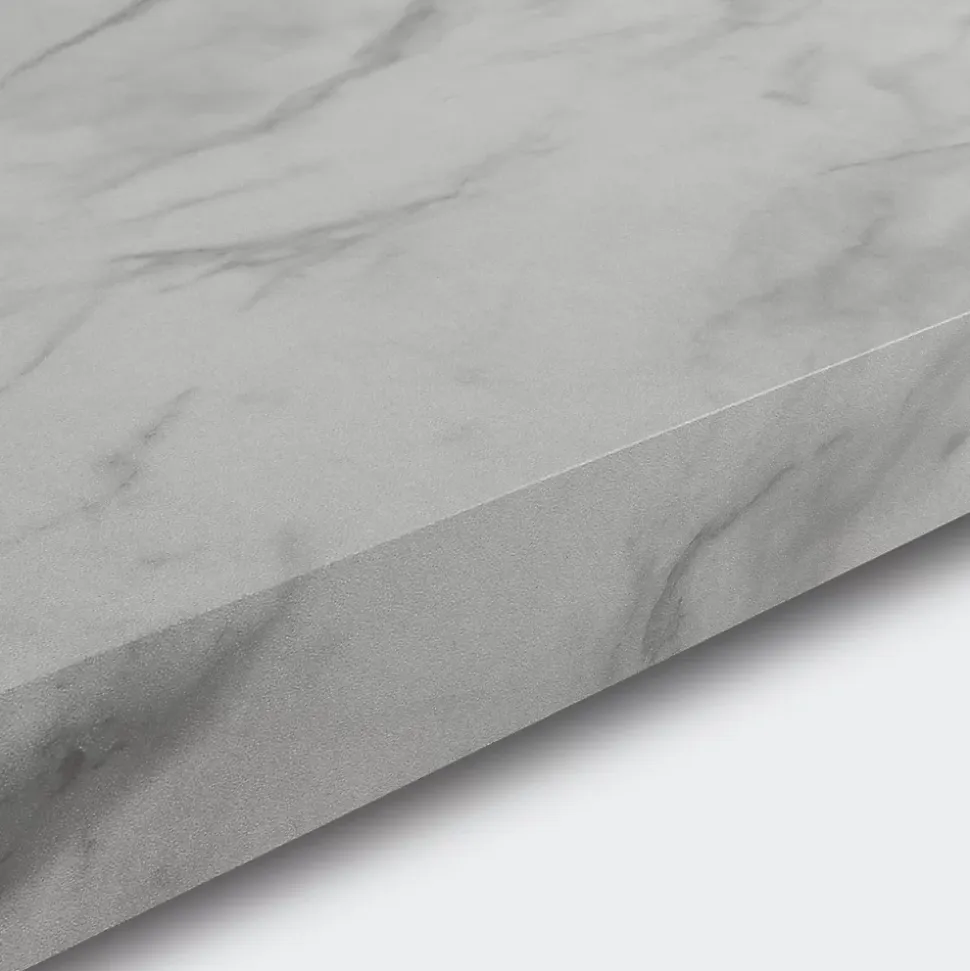 Plan de travail stratifié effet marbre blanc Izee L. 246 cm x l. 63,5 cm x Ép. 38 mm