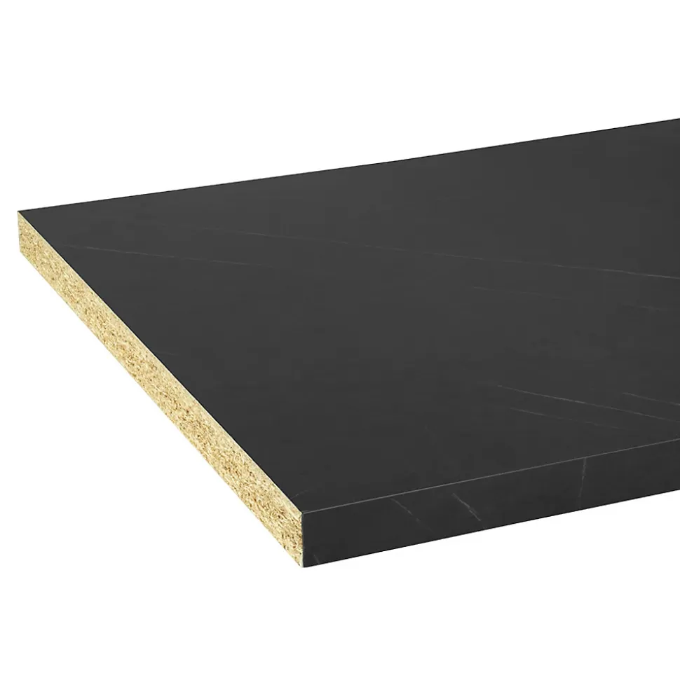 Plan de travail stratifié CPL Marbre noir 3040 x 640 x 38 mm