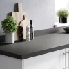 Plan de travail stratifié anthracite mat GoodHome Berberis L.300 x l.62 x Ép.3,8 cm