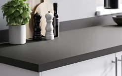 Plan de travail stratifié anthracite mat GoodHome Berberis L.300 x l.62 x Ép.3,8 cm