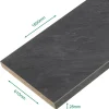 Plan de travail stratifié ardoise foncé 1850 x 610 x 28 mm