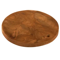 Planche à découper - plateau décoratif rond 30 cm bois de teck - NATE