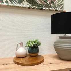 Planche à découper - plateau décoratif rond 30 cm bois de teck - NATE