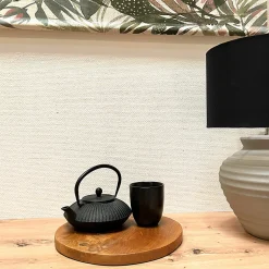 Planche à découper - plateau décoratif rond 30 cm bois de teck - NATE