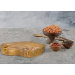 Planche à découper artisanale L.30 cm en bois de teck naturel - PLANK