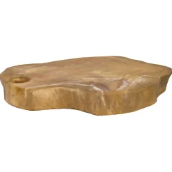 Planche à découper artisanale L.30 cm en bois de teck naturel - PLANK
