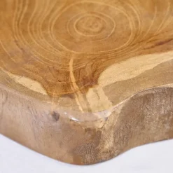 Planche à découper artisanale L.30 cm en bois de teck naturel - PLANK