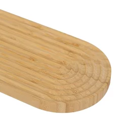 Planche à découper avec rainures en bambou 60x16cm - Beige- 5five