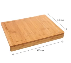 Planche à découper avec rebord en bambou